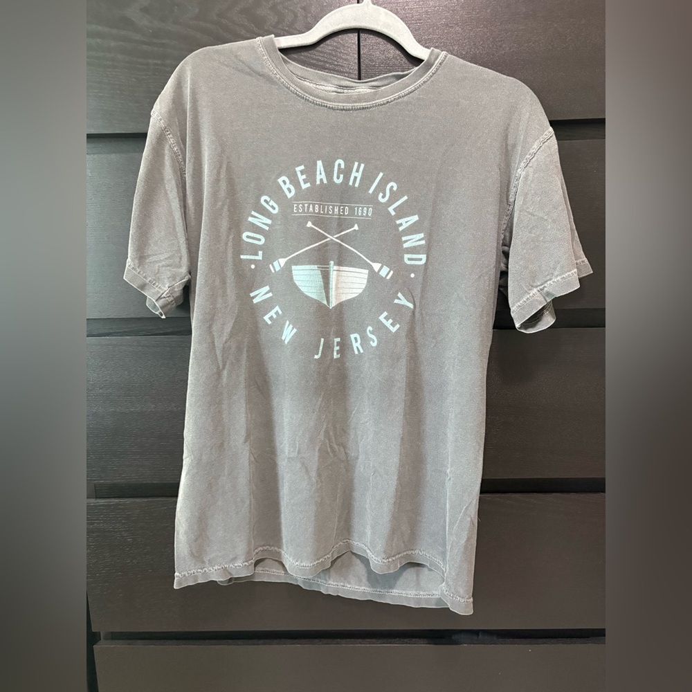 Gray Long Beach Island T-Shirt